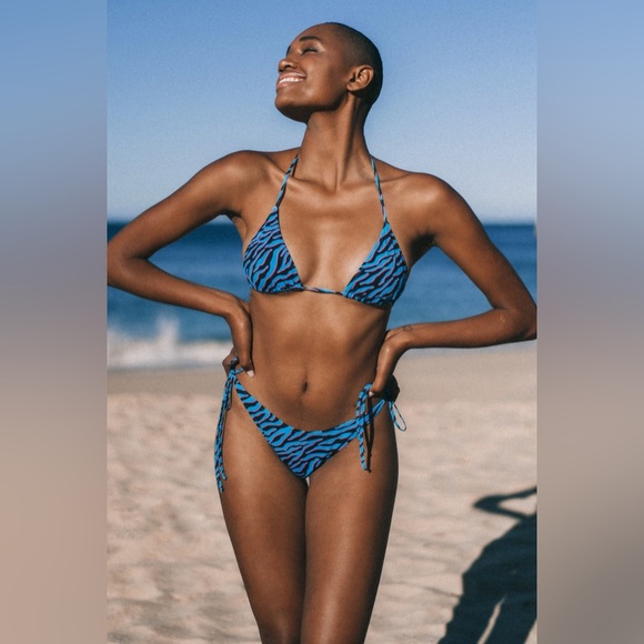 Bright Swimwear Other - Bright Swimwear Blue Zebra Bikini Set NWT